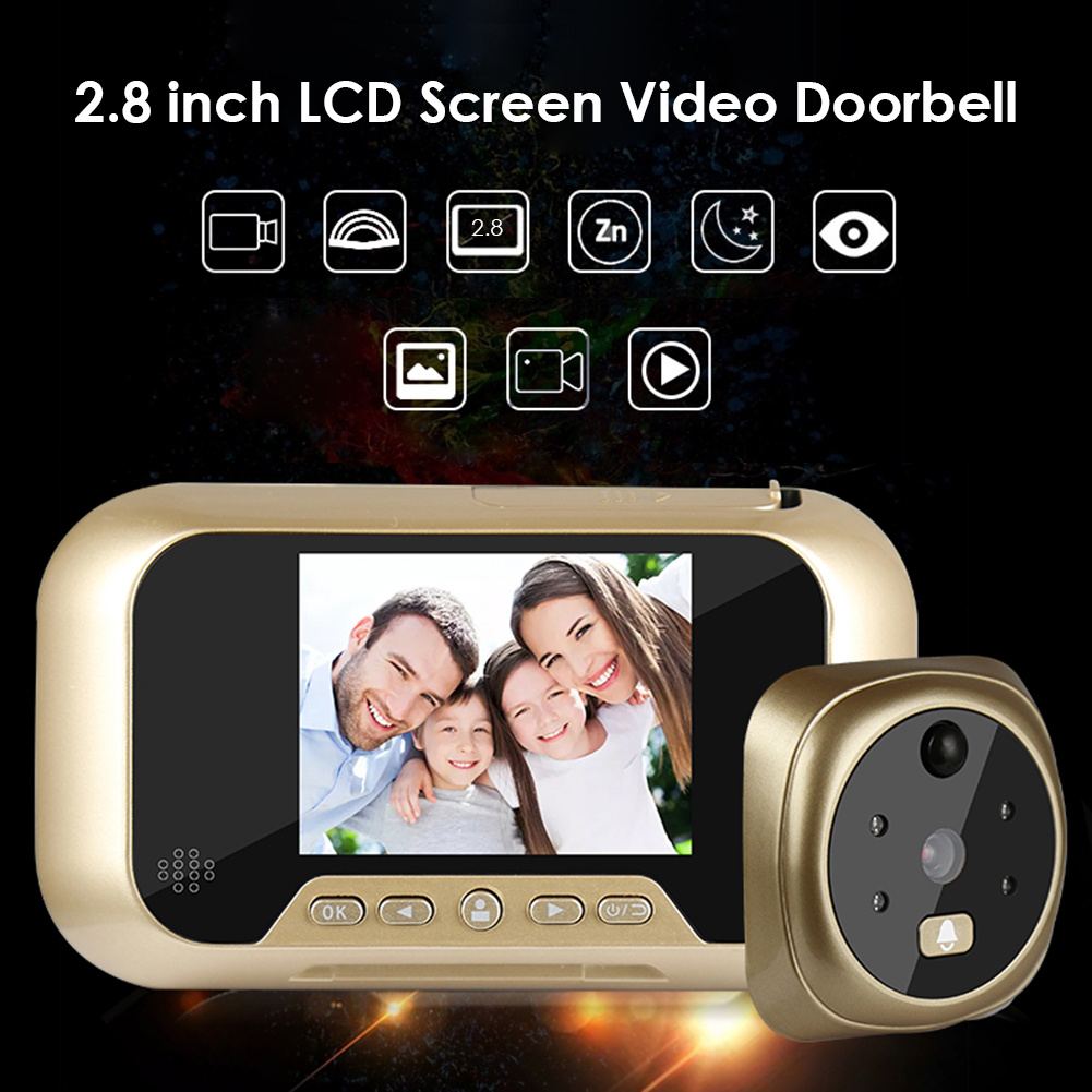 2.8 Inch Infrared Night Vision Camera Video Intelligent Electronic Peephole Visual Peephole Doorbell - Image 4