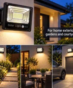 Solar Powered LED Work Light 120W For Auto W724 2x 32650 Battery Street Remote Control - Image 6