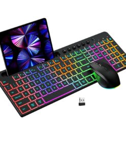 Wireless Keyboard And Mouse One-piece Set With Card Slot Luminous Ergonomic Business Office - Image 6