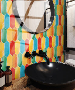 Bright Ceramic Tile Flooring Sticker