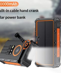 High Capacity Emergency Solar And Hand Crank Power Bank