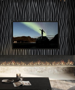 Alternative view of Black 3D Wall Panels, Wave Design, 19.7''X19.7''