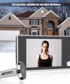 35-inch 720p Cat Eye Doorbell 4 AAA Battery Smart Visual Intercom
