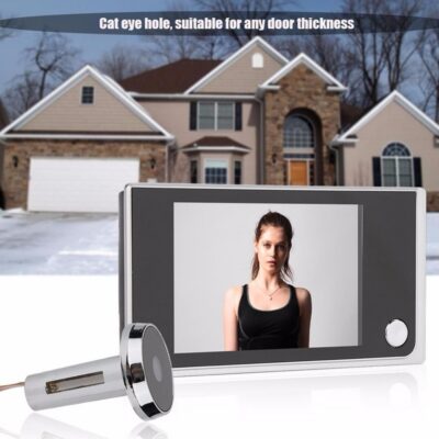 35-inch 720p Cat Eye Doorbell 4 AAA Battery Smart Visual Intercom