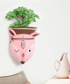 Alternative view of Indian Style Wall Mounted Plant Pot Wall Hanging Succulent Pots Cartoon Animal Shape Resin Indoor Flower Pots for Home Decor