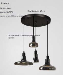 Creative Glass Shadow Chandelier LED Lighting Fixture - Image 6