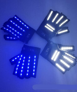 led half-finger lighting gloves