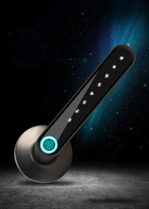 Compatible With Apple, Fingerprint Door Lock Smart Bluetooth Password Handle Lock APP Unlock Keyless Entry Works With IOS Android - Image 3