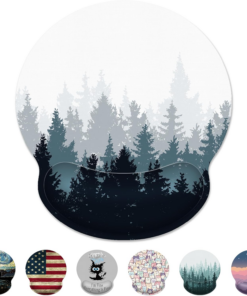 Forest Ergonomic Mouse Pad with Wrist Rest for Desk Work Office