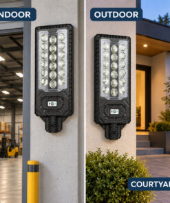 Solar Powered Motion Sensor Outdoor Light W7114 2 Black For Garden Yard Street Wall LED - Image 6