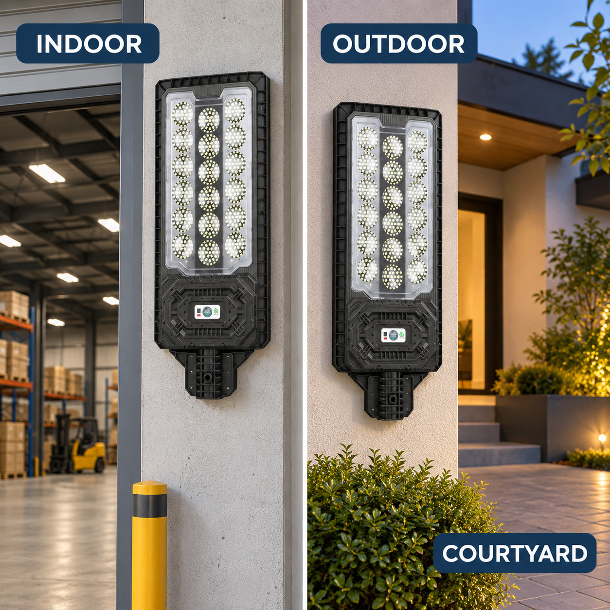 Solar Powered Motion Sensor Outdoor Light W7114 2 Black For Garden Yard Street Wall LED - Image 6