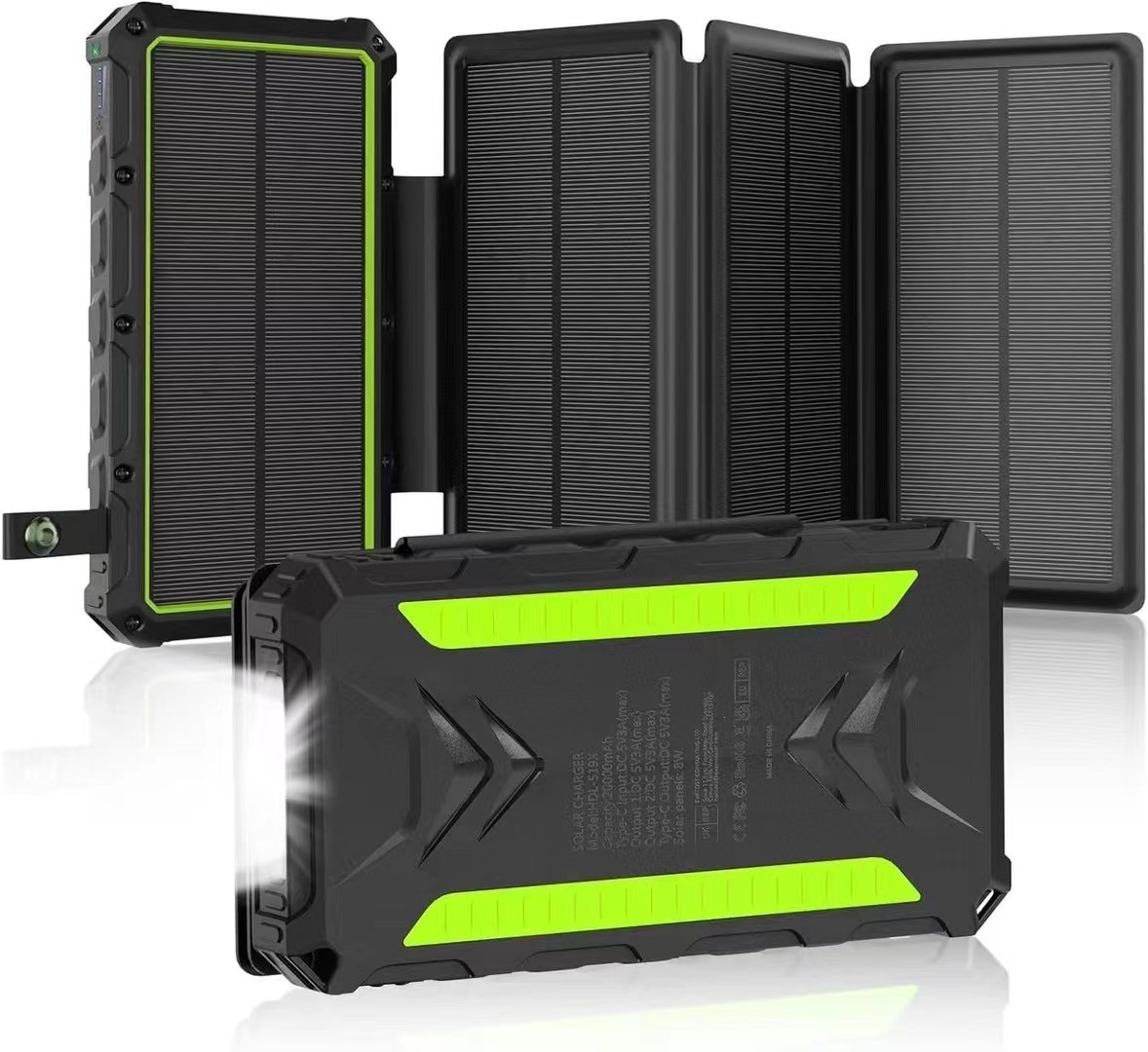 20,000mAh Foldable Solar-Powered Power Bank With Wireless Charging - Image 9
