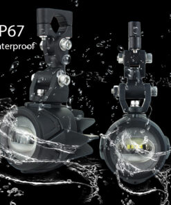 Alternative view of Motorcycle spotlight headlight glare