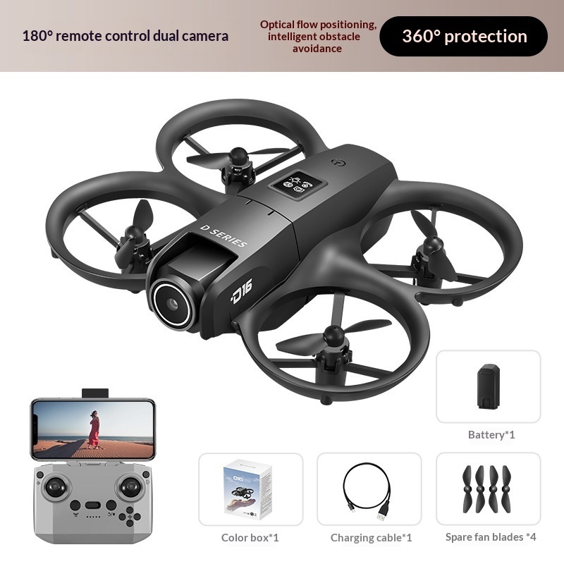 D16 Mini Drone Aerial Photography Dual-Camera Obstacle-Avoidance Racing Drone - Image 7