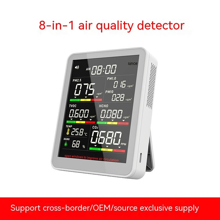 Portable Air Quality Detector Formaldehyde Carbon Dioxide Detection Indoor Temperature Detection - Image 2