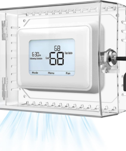 Large Thermostat Lock Box Cover with Key, Clear Thermostat Cover with Lock Compatible with Honeywell Home Thermostat on Wall, AC Lock Box Cover with Key Fits Thermostats 5"H X 6" W or Smaller