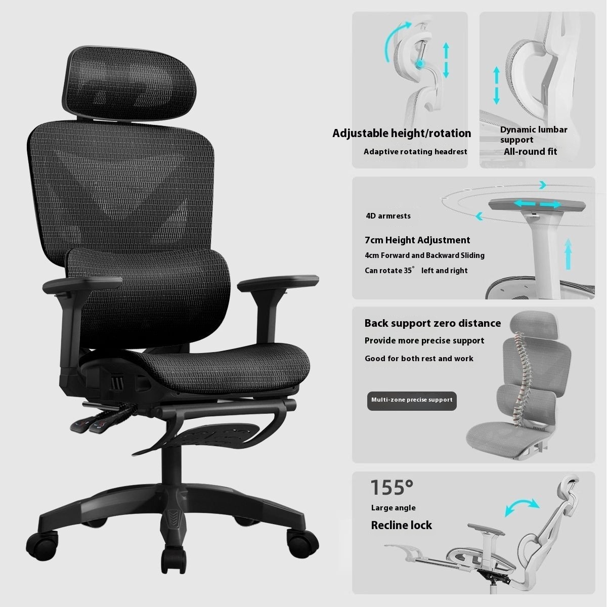 Boys And Girls Bedroom Office Ergonomic Long-sitting Comfortable Home Gaming Chair - Image 4