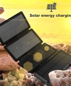 20,000mAh Foldable Solar-Powered Power Bank With Wireless Charging