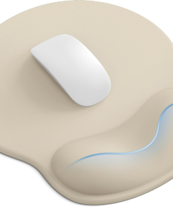 Mouse Pad with Wrist Rest for Desktop Large Ergonomic Mouse Mat(Beige)