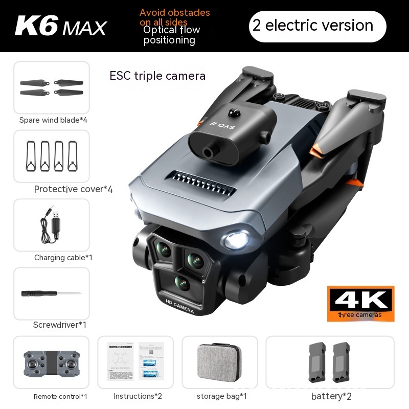 K6 MAX UAV Three-camera HD Aerial Photography Obstacle Avoidance - Image 4