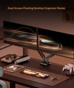 Dual-monitor Stand With Integrated Bracket, Desktop Base, And Cantilever Arm - Image 3