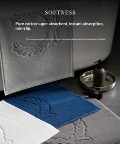 Water-absorbent Pure Cotton Non-slip Bathroom Floor Mat