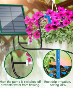 Solar Irrigation System for Garden Balcony Automatic Drip Irrigation System DIY Garden Watering System Drip Hose Irrigation - Image 5