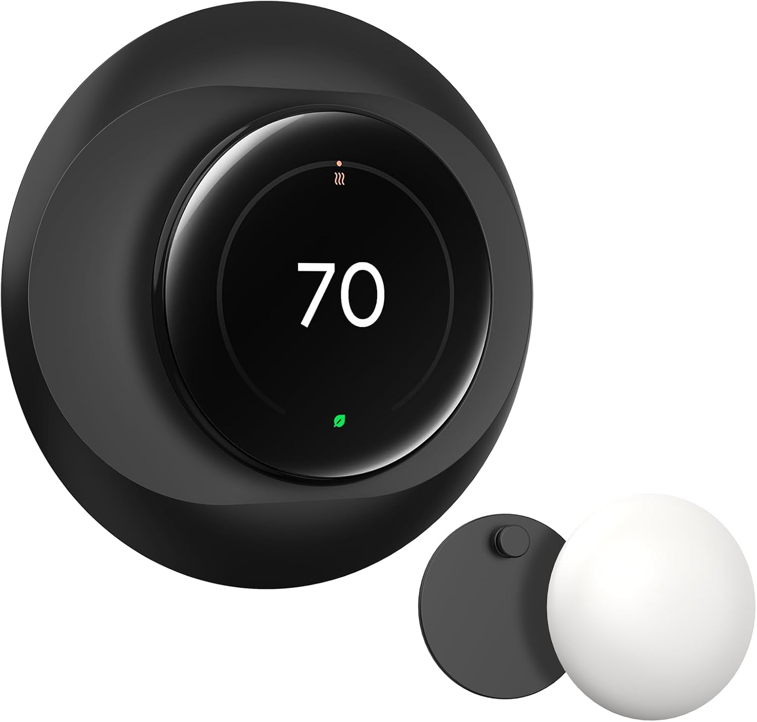 Wall Plate Cover for Google Nest Learning Thermostat 4Th Gen, Black