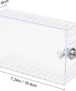 Alternative view of Universal Thermostat Lock Box with Key, Large Thermostat Lock Box Cover with Key, Clear Large Thermostat Cover for Thermostat on Wall, A/C Lock Box Cover with Key Fits Thermostats