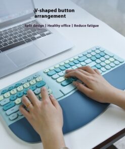 Ergonomic Veneer Wrist Splint Wireless Keyboard And Mouse Set