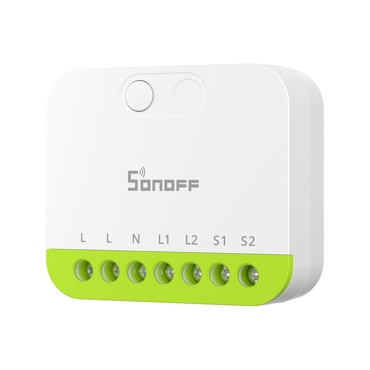 MINI Duo 2-Channel Zigbee Smart Switch, Zigbee 3.0, 16A Total Load, Remote & Automated Control via Zigbee Hub, Neutral Required, Alexa/Google Assistant Compatible, 1-Pack