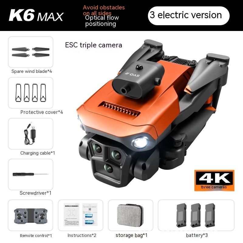 K6 MAX UAV Three-camera HD Aerial Photography Obstacle Avoidance - Image 8