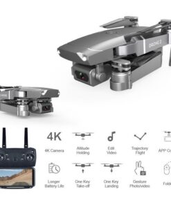 Alternative view of E68 Quadcopter Folding Drone