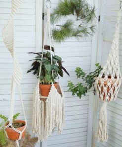 Indoor Decorative Woven Basket Plant Net Bag