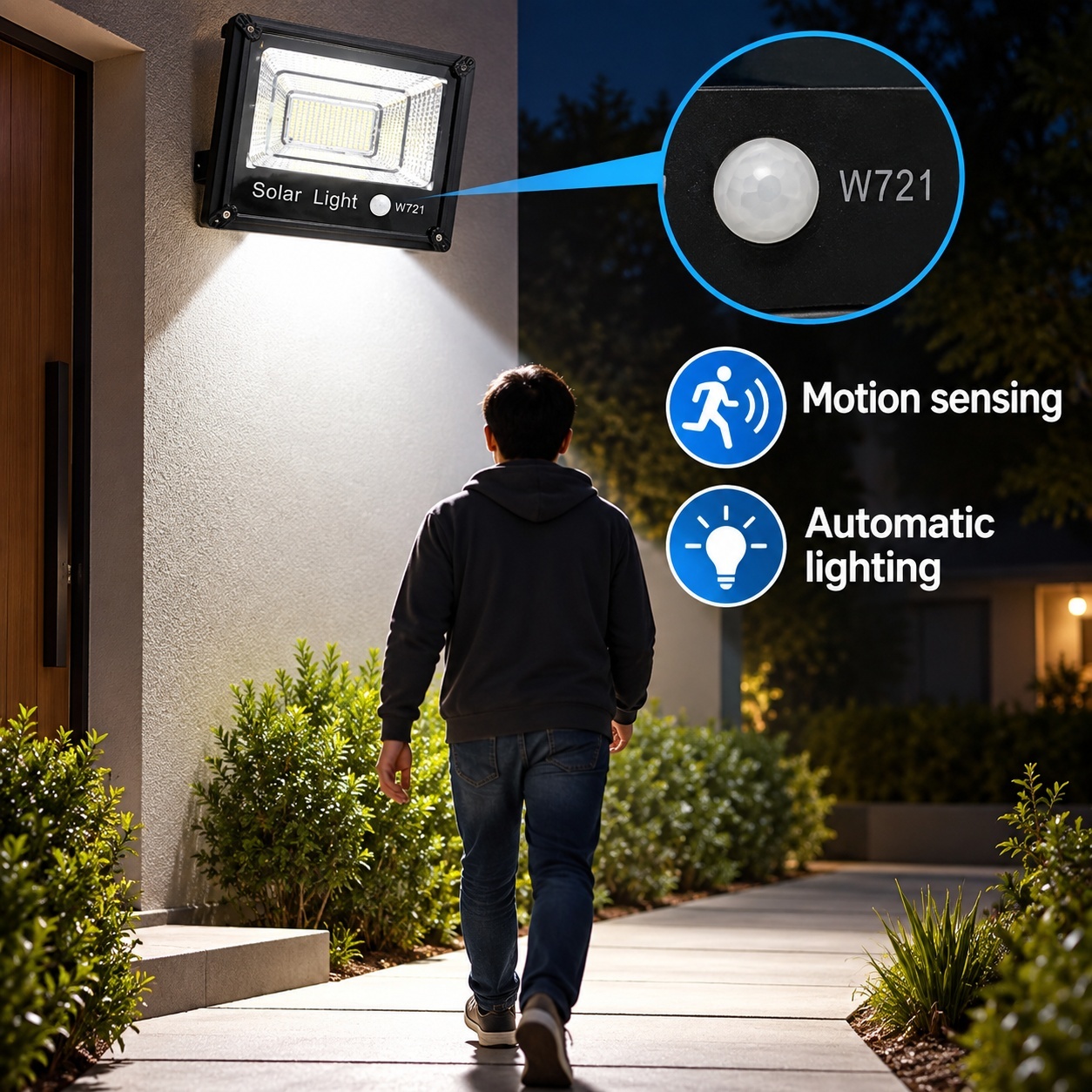 Solar Powered LED Work Light 120W For Auto W724 2x 32650 Battery Street Remote Control - Image 3