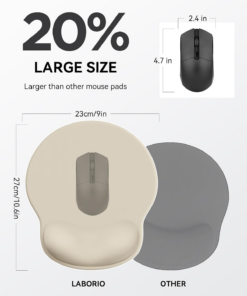 Alternative view of Mouse Pad with Wrist Rest for Desktop Large Ergonomic Mouse Mat(Beige)