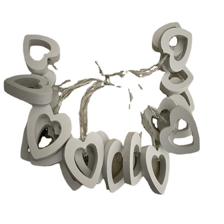 LED Wood Love Heart Lighting Chain String - Image 3