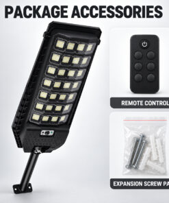 Solar Powered Motion Sensor Outdoor Light W7207 7 Black For Garden Yard Street Wall LED - Image 7