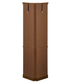 Corner Curio Cabinet with 5 Shelves and Lighting System, Oak(E26 light bulb not included) - Image 8