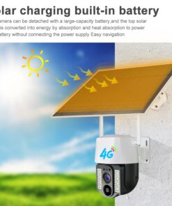 V380 New Arrival 3MP Wireless WiFi Security CCTV Camera Night Vision Sim Card Solar 4G  Outdoor