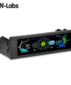 5.25" Touchscreen LCD 5 Way Fan Speed Controller - PC Computer Cooling Temperature Controller Front Pane With Temperature Monito
