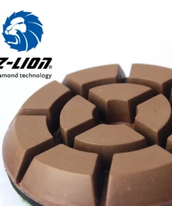Z-LION 3 Inch Concrete Floor Polishing Pad 1 Piece Resin Bond Polisher Pad 75mm Stone Flooring Tools for Concrete Diamond Tool