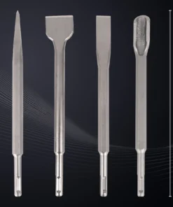 Alternative view of 1PC 250mm SDS PLUS Round Shank Shovel Electric Hammer Drill Bit Point Groove Gouge Flat Chisel Break Concrete Brick Wall Rock