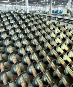 Alternative view of Custom Stainless Steel and Carbon Steel Spiral Blades for Continuous Screw Conveyors; Screw Conveyor Blades for Concrete Batchin
