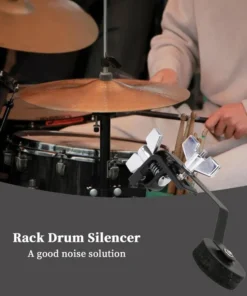 Alternative view of Damper Mute Muffler, Plus Felt Clamp-on Tone Control Muffler Metal for Snares Drum Musical Parts Black