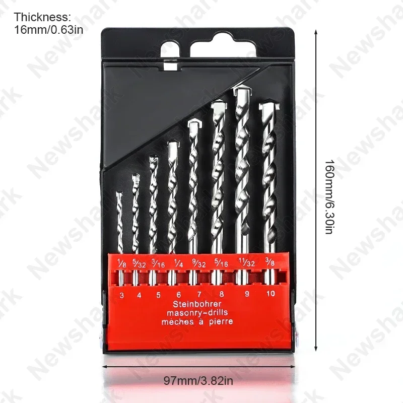 1 Set Multi Functional Concrete Wall Cement Brick Drill Bits Alloy Impact Drill Bits Straight Shank Construction Drill Bits - Image 7
