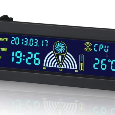 fan temperature controller 5.25Inch Fan Speed Controller Computer Case Fan Thermostat Perpetual Calendar Screen Display Drive Ba