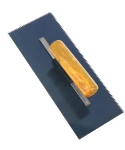Alternative view of 24cm Construction Notched Trowel 2mm Teeth Sturdy Steel Plaster Trowel Ergonomic Wood Handle for Wall Tile Laying Renovation