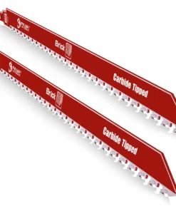 PAYA 2PCS-PACK 16Inch 400MM 2TPI Carbide Tipped Reciprocating Saw Blades for Brick Tile Masonry Cement Cutting