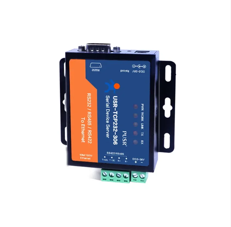 USR-TCP232-306 Low cost RS232 RS485 RS422 serial to network ethernet converter with web page function building automation - Image 3